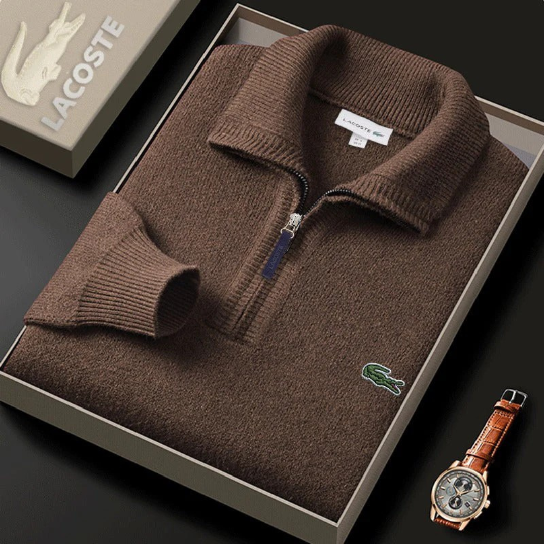 Men’s Soft Knit Zip-Neck Sweater