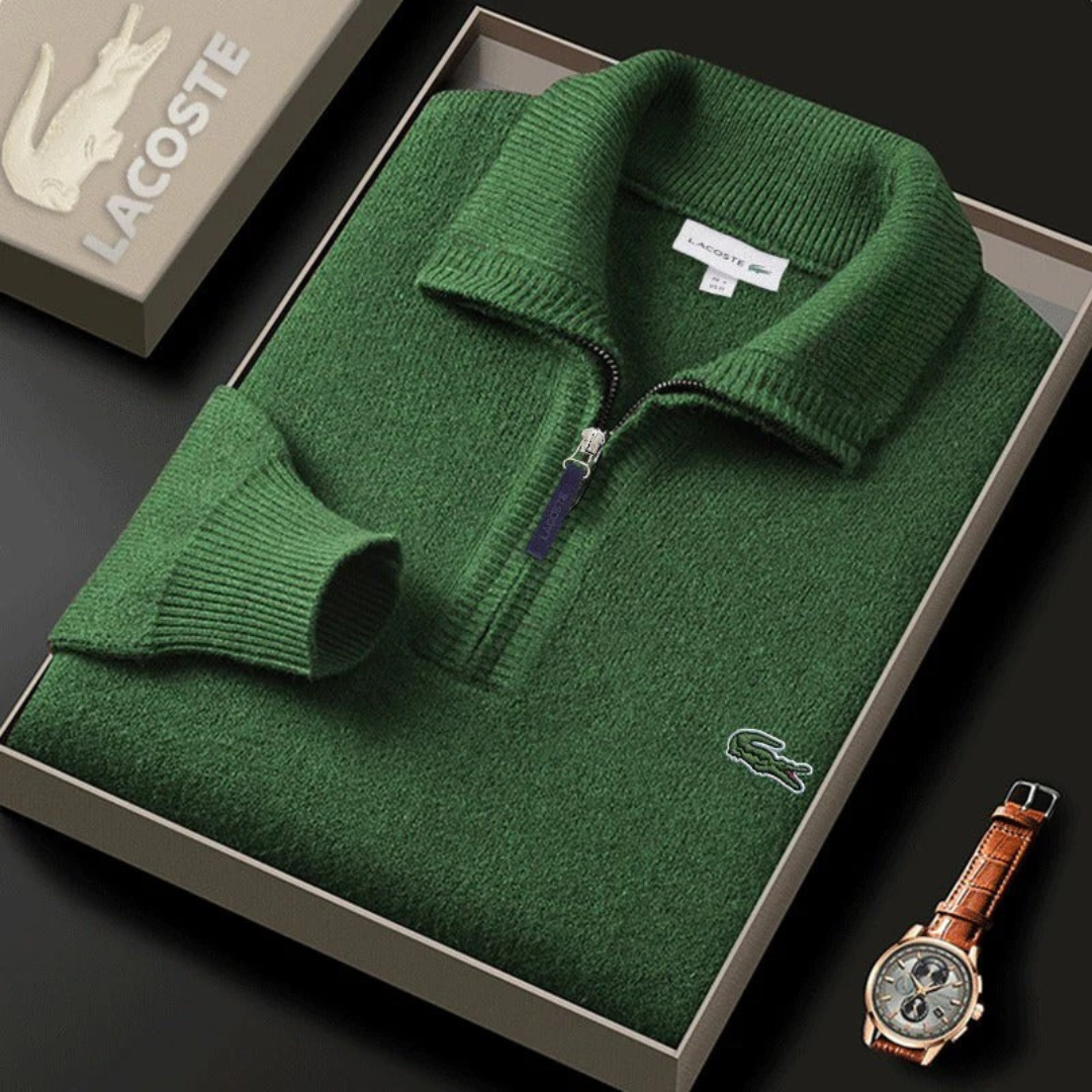 Men’s Soft Knit Zip-Neck Sweater