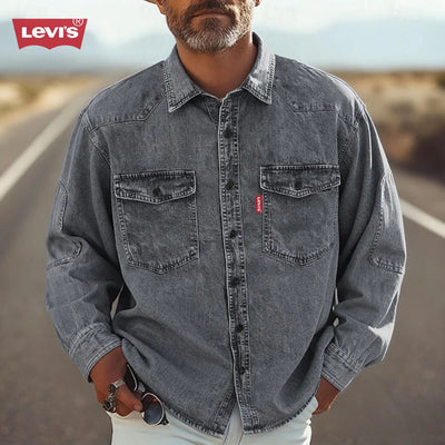 LV™ Men’s Denim Button-Up Shirt