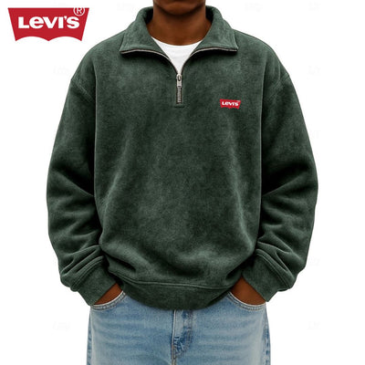 LV™ Men’s Zip Polo Pullover Sweatshirt