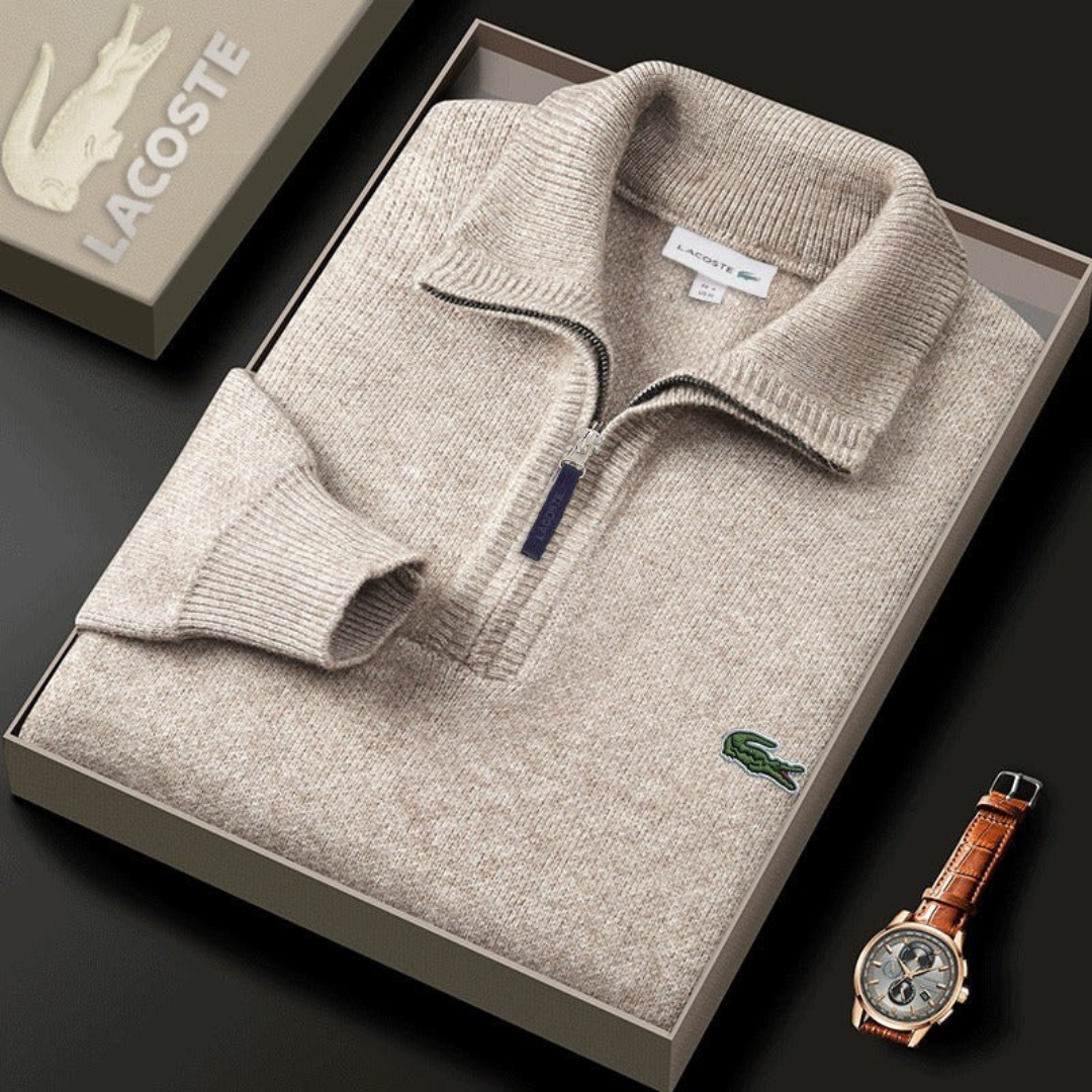 Men’s Soft Knit Zip-Neck Sweater