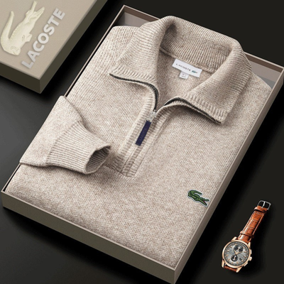 Men’s Soft Knit Zip-Neck Sweater