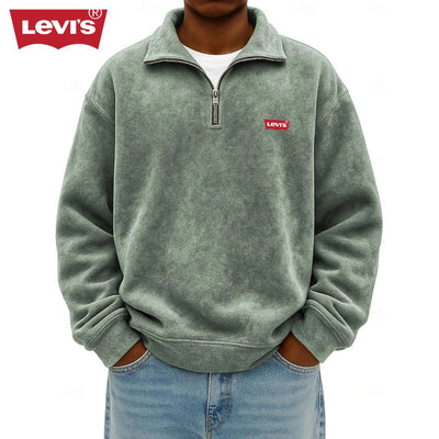 LV™ Men’s Zip Polo Pullover Sweatshirt