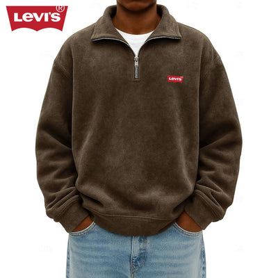 LV™ Men’s Zip Polo Pullover Sweatshirt