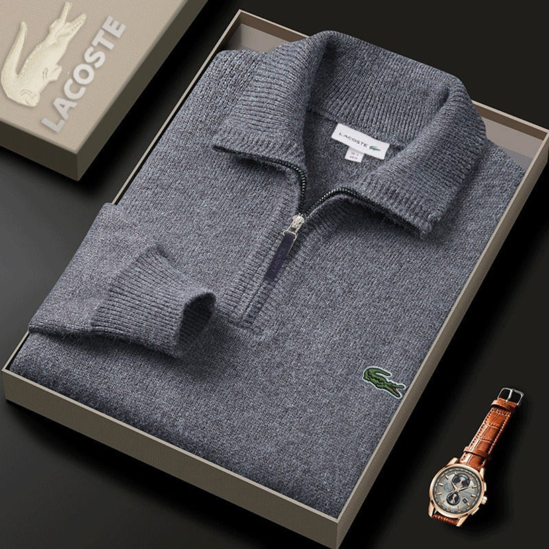 Men’s Soft Knit Zip-Neck Sweater