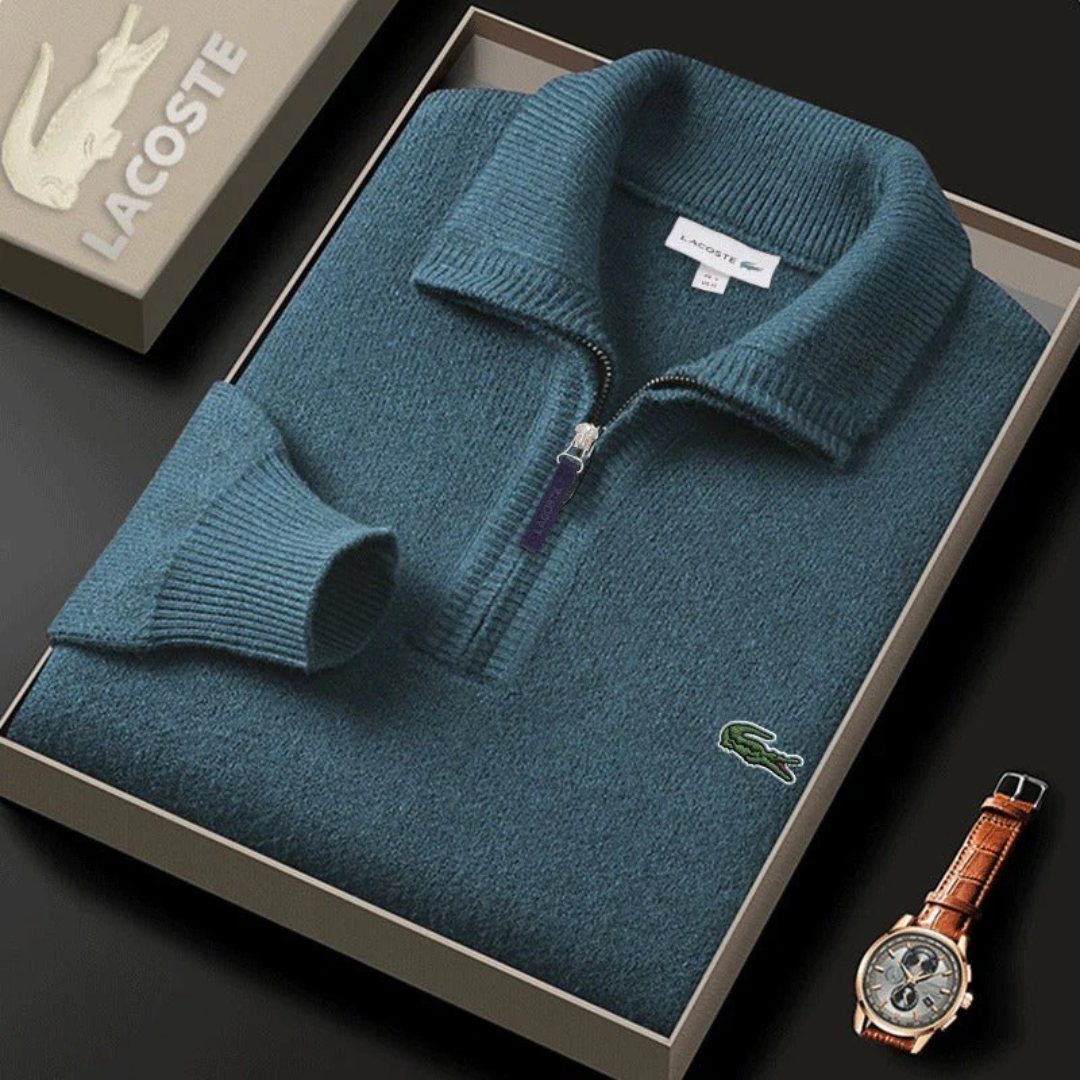 Men’s Soft Knit Zip-Neck Sweater