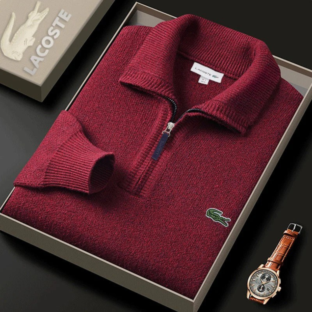 Men’s Soft Knit Zip-Neck Sweater