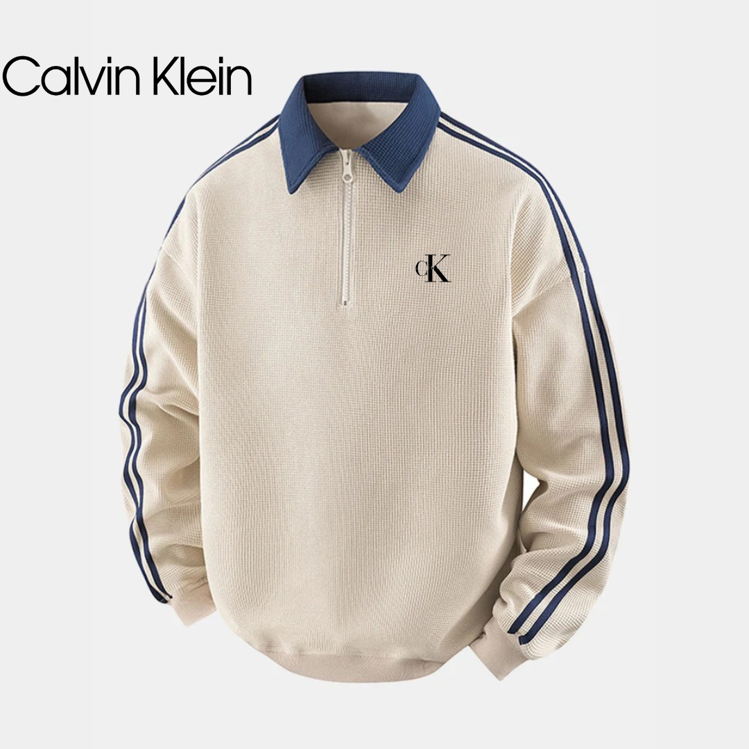 CK™ Contrasting Stripes Zip-Up Sweatshirt